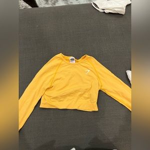 Gymshark yellow vital seamless 2.0 crop top for gym!